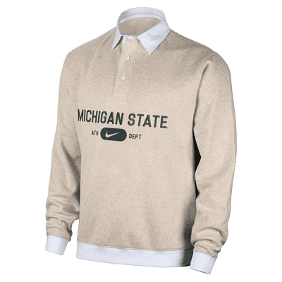 Michigan State Club Fleece Men's Nike College Long-Sleeve Polo. Nike.com