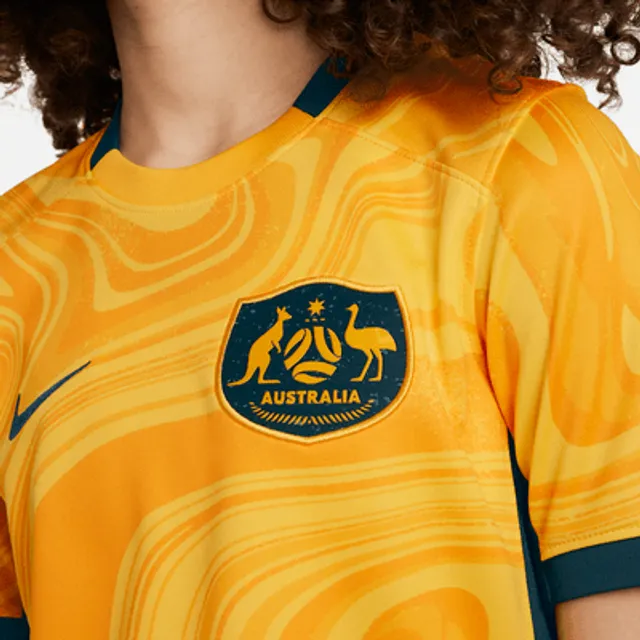 Australia 2023 Stadium Home Women's Nike Dri-FIT Soccer Jersey.