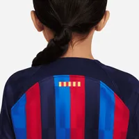 FC Barcelona 2022/23 Home Little Kids' Soccer Kit. Nike.com