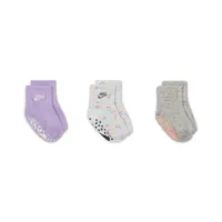 Nike Leopard Gripper Socks Box Set (3 Pairs) Baby (12-24M)/Toddler Socks. Nike.com