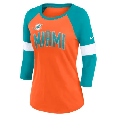 Nike Pride (NFL Miami Dolphins) Women's 3/4-Sleeve T-Shirt. Nike.com