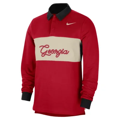 Georgia Men's Nike Dri-FIT College Long-Sleeve Polo. Nike.com