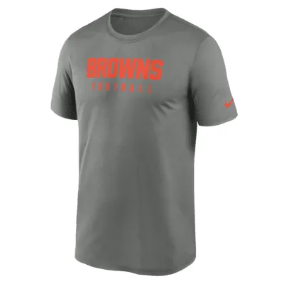 Nike Men's Dri-Fit Sideline Velocity (NFL Cleveland Browns) Long-Sleeve T-Shirt in Grey, Size: Medium | 00KX06G93-078