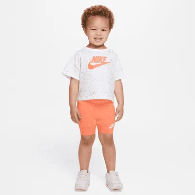 Nike Little Kids' Swoosh Pop Bike Shorts Set. Nike.com