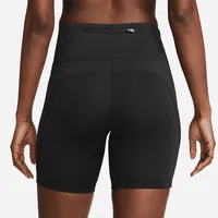 Nike Women's Tight Mid-Rise Ribbed-Panel Running Shorts with Pockets. Nike.com