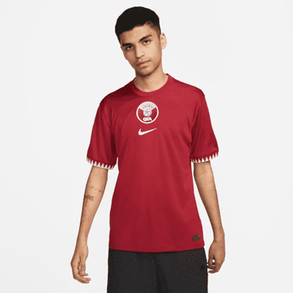 Nike Qatar 2022/23 Stadium Home Men's Nike Dri-FIT Football Shirt. UK