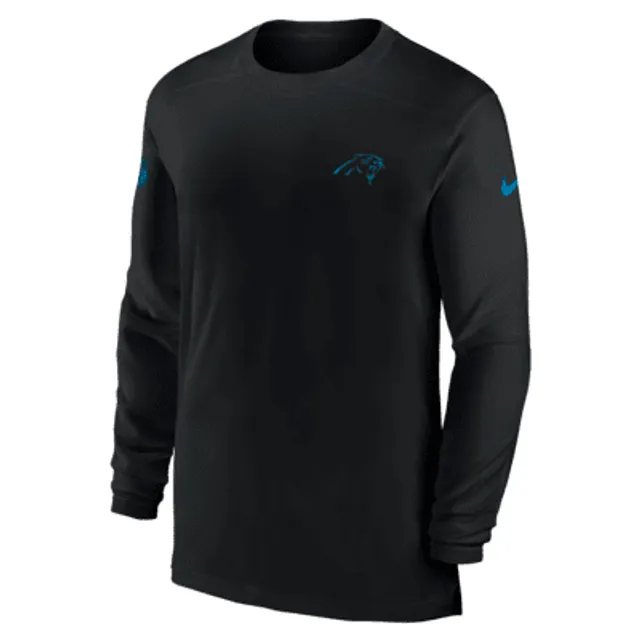 Men's Nike Black Carolina Panthers Sideline Performance Long Sleeve Hoodie  T-Shirt