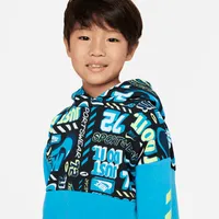 Nike Sportswear Printed Fleece Hoodie Little Kids' Hoodie. Nike.com