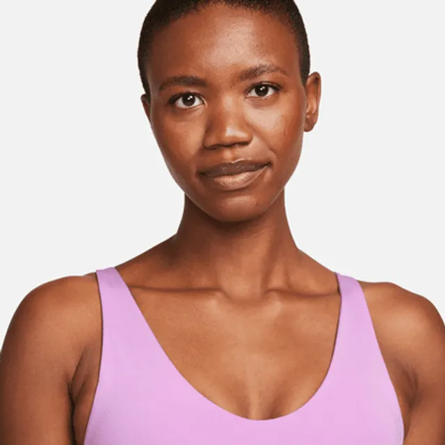 Nike Indy Women's Light-Support Padded Allover Print Sports Bra.