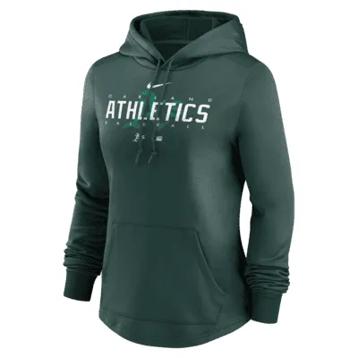 Nike Therma Pregame (MLB Oakland Athletics) Women's Pullover Hoodie. Nike.com