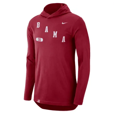 Alabama Men's Nike Dri-FIT College Hooded Long-Sleeve T-Shirt. Nike.com