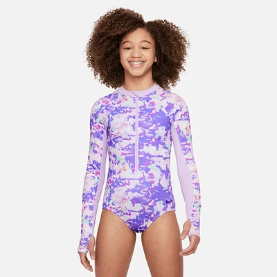 Nike Swim Big Kids' (Girls') Long-Sleeve One-Piece Swimsuit. Nike.com