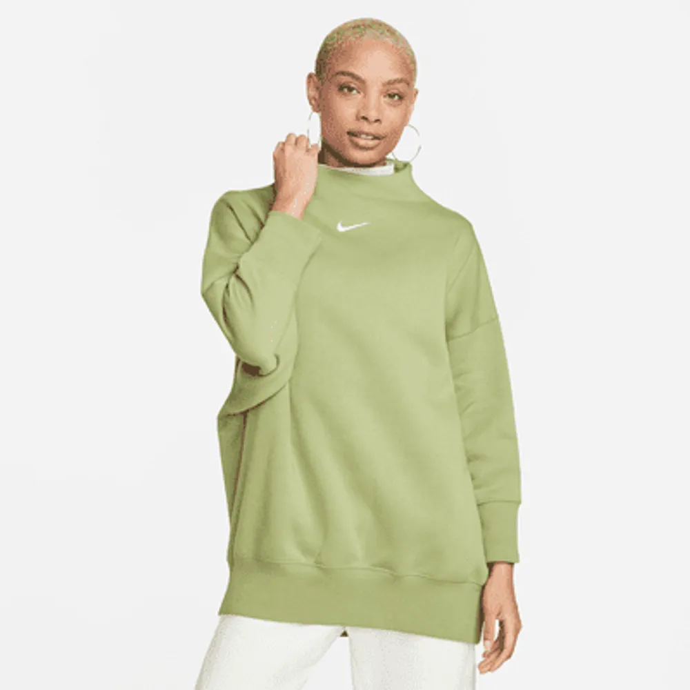 Nike Sportswear Phoenix Fleece Women's Over-Oversized Mock-Neck 3/4-Sleeve  Sweatshirt. Nike.com