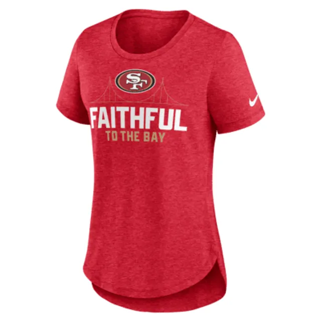 Nike Women's Fashion (NFL San Francisco 49ers) High-Hip T-Shirt in Black, Size: Large | NKZZ048Y73-06V