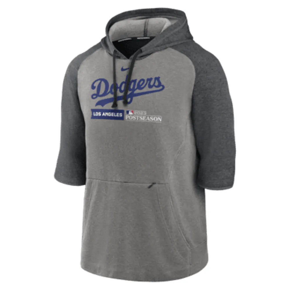 Men's Los Angeles Dodgers Nike Gray Mesh Logo Essential Full-Zip Hoodie  Jacket