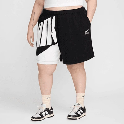 Nike Air Women's Mid-Rise 6" French Terry Shorts (Plus Size). Nike.com