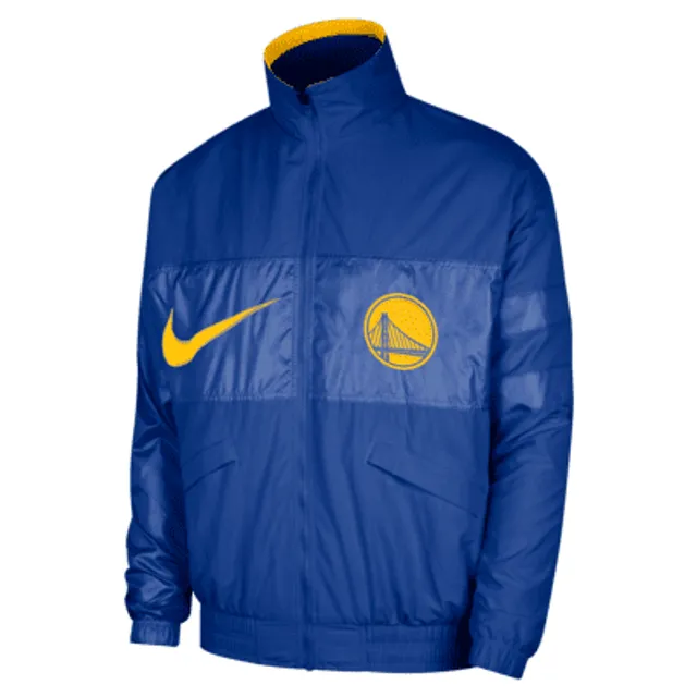 Men's Starter Black Golden State Warriors Home Game Satin Full-Snap Varsity Jacket Size: Large