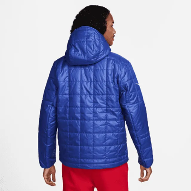 Nike Men's FFF Fleece-Lined Hooded Jacket-Blue, Size: Medium