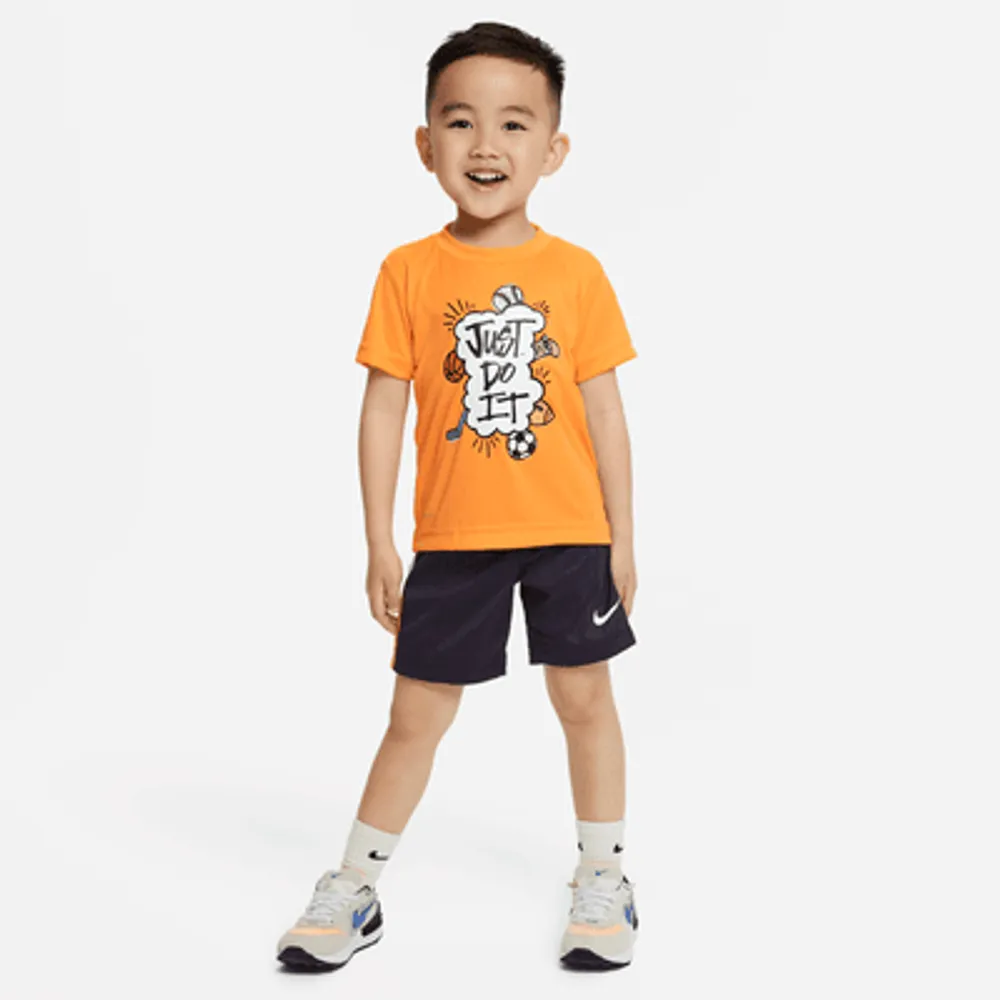 Nike Dri-FIT Blocked Shorts Set Little Kids' 2-Piece Set. Nike.com