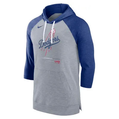 Nike Baseball (MLB Los Angeles Dodgers) Men's 3/4-Sleeve Pullover Hoodie. Nike.com