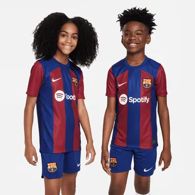 FC Barcelona 2023/24 Stadium Home Big Kids' Nike Dri-FIT Soccer Jersey. Nike.com