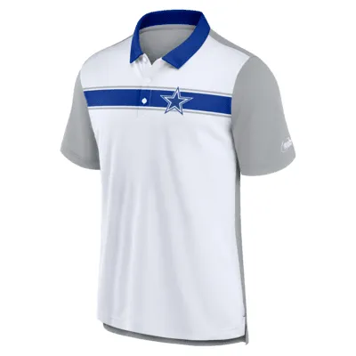 Nike Men's Dri-Fit Yard Line (NFL Dallas Cowboys) Polo in White, Size: Medium | 00HT19NU7RD-06S