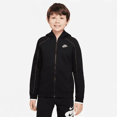 Nike Sportswear Big Kids' (Boys') Full-Zip Hoodie (Extended Size). Nike.com
