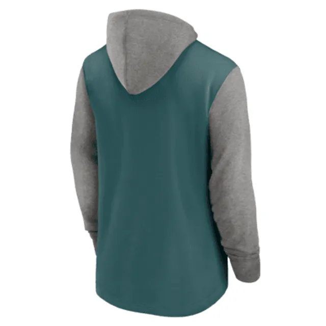 Philadelphia Eagles Women's Color Block Hoodie Long Sleeve Turtleneck  Pullover 