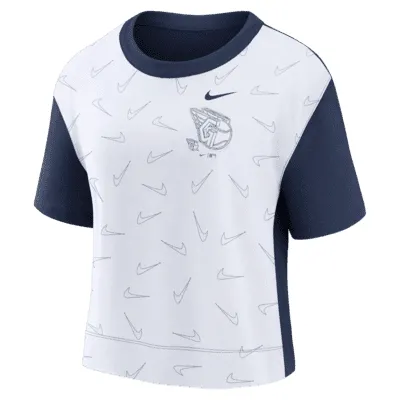 Nike Team Lineup (MLB Cleveland Guardians) Women's Cropped T-Shirt. Nike.com