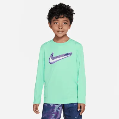Nike Dri-FIT Textured Swoosh Long Sleeve Tee Little Kids' T-Shirt. Nike.com
