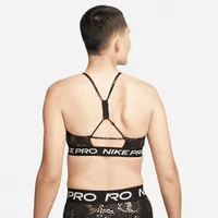 Nike Pro Indy Women's Light-Support Padded Strappy Sparkle Sports Bra. Nike.com