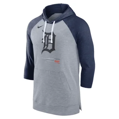 Nike Baseball (MLB Detroit Tigers) Men's 3/4-Sleeve Pullover Hoodie. Nike.com