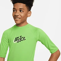 Nike Swim Scribble Big Kids' (Boys') Short-Sleeve Hydroguard. Nike.com