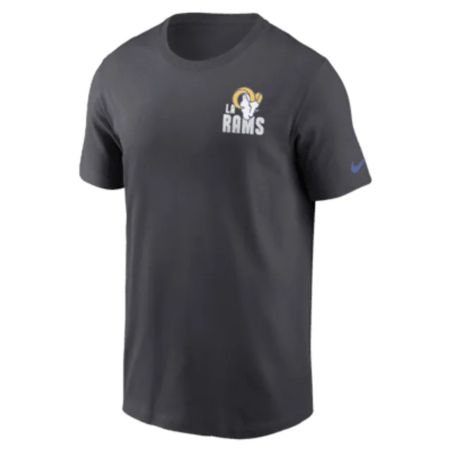 Nike NFL Los Angeles LA Rams Mens Crucial Catch Sideline Early Season Black  Polo