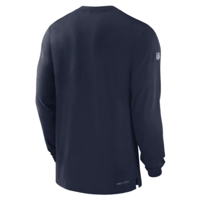 Nike Men's Denver Broncos Sideline Coaches Short Sleeve Jacket - Navy - L (Large)