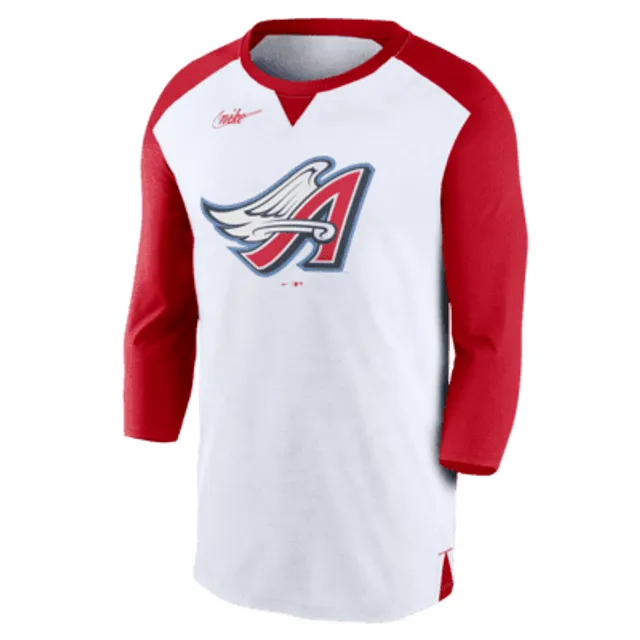 Atlanta Braves Nike Rewind 3/4-Sleeve T-Shirt - White/Royal