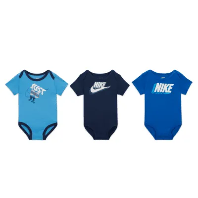 Lot de trois bodys Nike pour Bébé (0-9 mois). FR