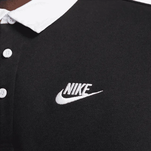 Nike Club Fleece Men's Brushed-Back Long-Sleeve Polo.