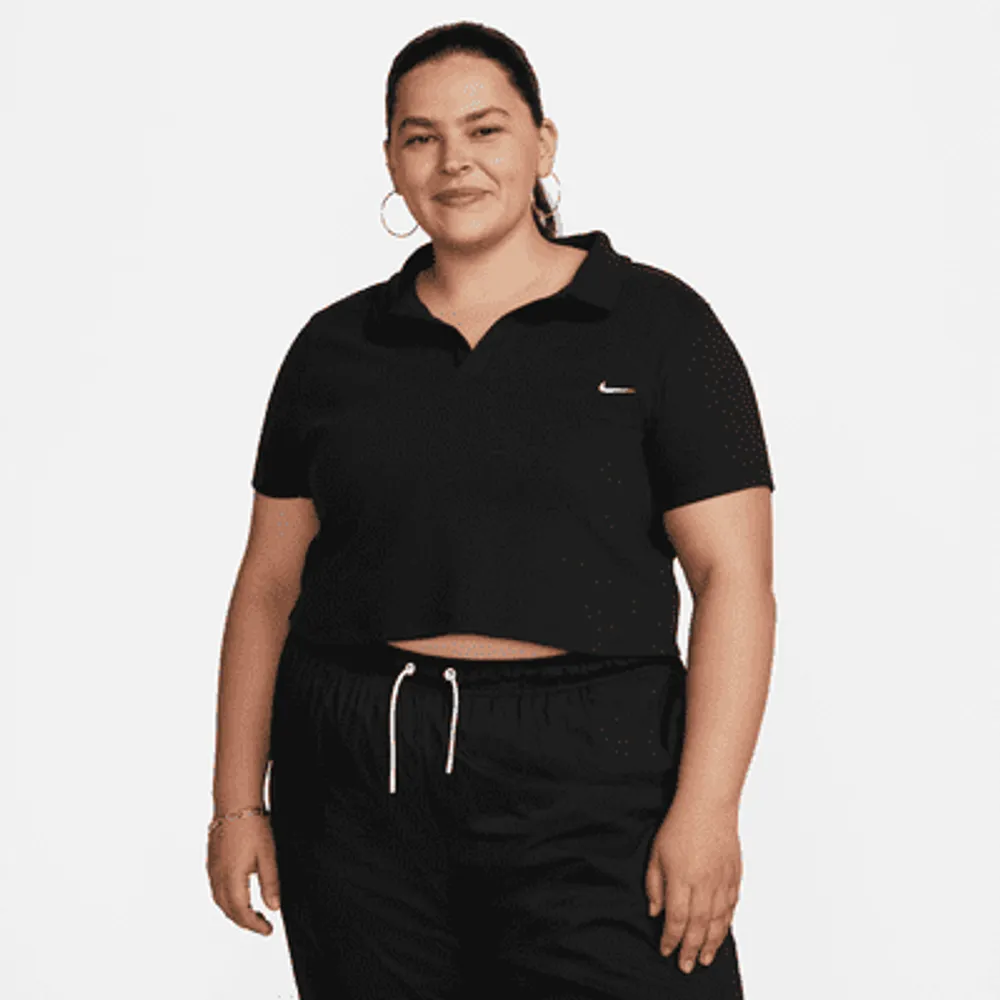 Nike Sportswear CROP - Top - black/white/black 