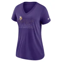 Nike Lockup Split (NFL Minnesota Vikings) Women's Mid V-Neck T-Shirt. Nike.com