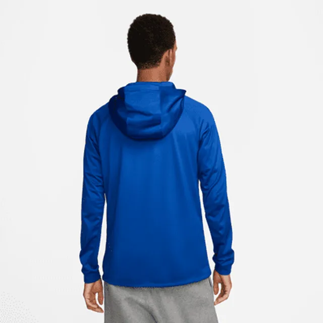 New England Patriots Nike Therma Fit Hoodie Sweatshirt (Men's Medium)  Blue