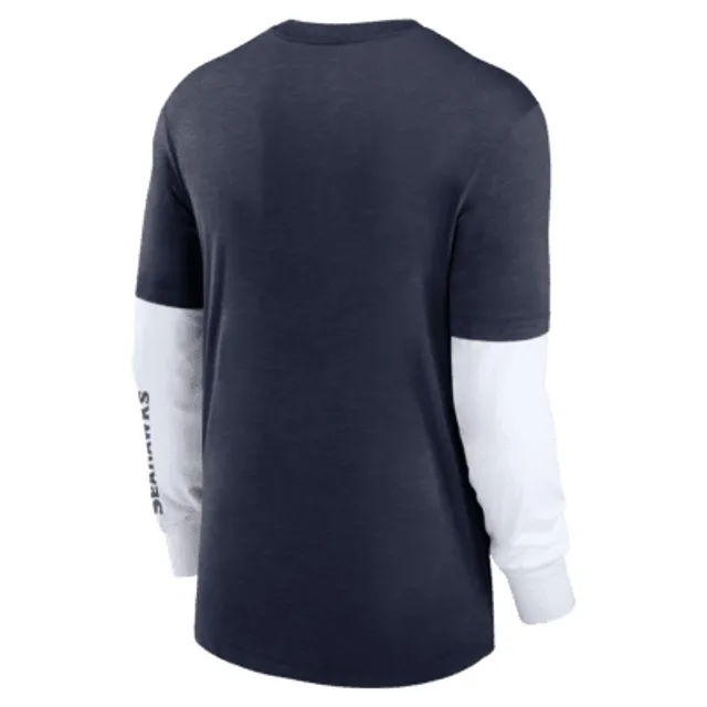 Seattle Seahawks Nike Dri-Fit Cotton Long Sleeve Raglan T-Shirt - Mens