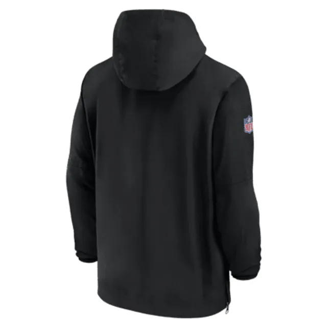 Carolina Panthers Sideline Men’s Nike Men's NFL 1/2-Zip Hooded Jacket in Black, Size: Medium | 00MI00A9D-EU6