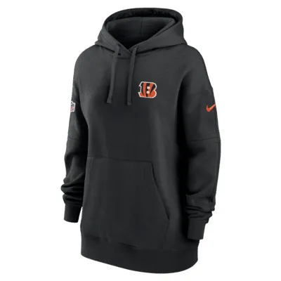 NFL Womens Cincinnati Bengals Hoodie Sweatshirt, Black, Medium