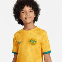 Australia 2022/23 Stadium Home Big Kids' Nike Dri-FIT Soccer Jersey. Nike.com