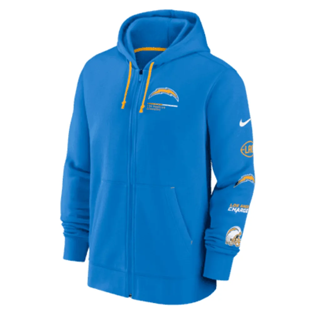 Nike Team Surrey (NFL Los Angeles Chargers) Men's Full-Zip Hoodie. Nike.com