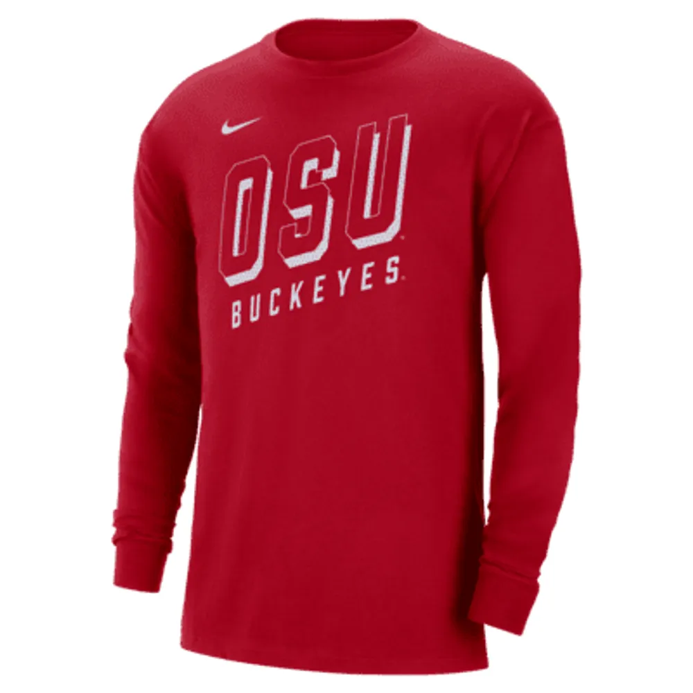 Ohio State Men's Nike College Long-Sleeve Max90 T-Shirt. Nike.com