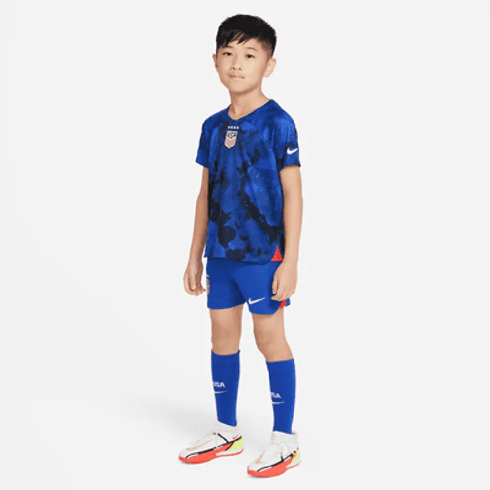 U.S. 2022/23 Stadium Home Big Kids' Nike Dri-FIT Soccer Shorts