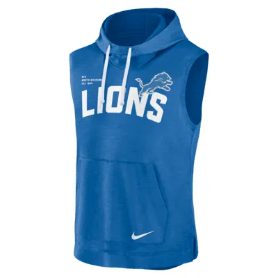 Men's Detroit Lions Nike Black Sideline Property of Wordmark Logo Performance Pullover Hoodie