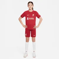 Liverpool FC 2022/23 Stadium Home Big Kids' Nike Dri-FIT Soccer Shorts. Nike.com